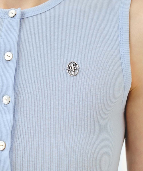 MARITHE + FRANCOIS GIRBAUD(マリテフランソワジルボー)の「W BUTTON UP SLEEVELESS(Tシャツ/カットソー・レディース・ライトブルー/White・MEDIUM/SMALL)」の5枚目の写真