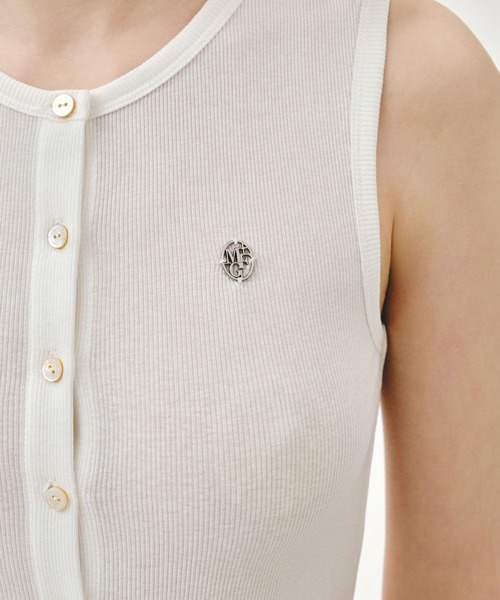 MARITHE + FRANCOIS GIRBAUD(マリテフランソワジルボー)の「W BUTTON UP SLEEVELESS(Tシャツ/カットソー・レディース・ライトブルー/White・MEDIUM/SMALL)」の14枚目の写真