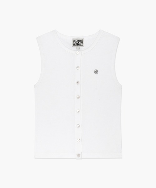MARITHE + FRANCOIS GIRBAUD(マリテフランソワジルボー)の「W BUTTON UP SLEEVELESS(Tシャツ/カットソー・レディース・ライトブルー/White・MEDIUM/SMALL)」の16枚目の写真