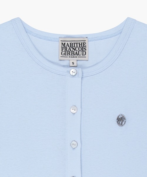 MARITHE + FRANCOIS GIRBAUD(マリテフランソワジルボー)の「W BUTTON UP SLEEVELESS(Tシャツ/カットソー・レディース・ライトブルー/White・MEDIUM/SMALL)」の9枚目の写真