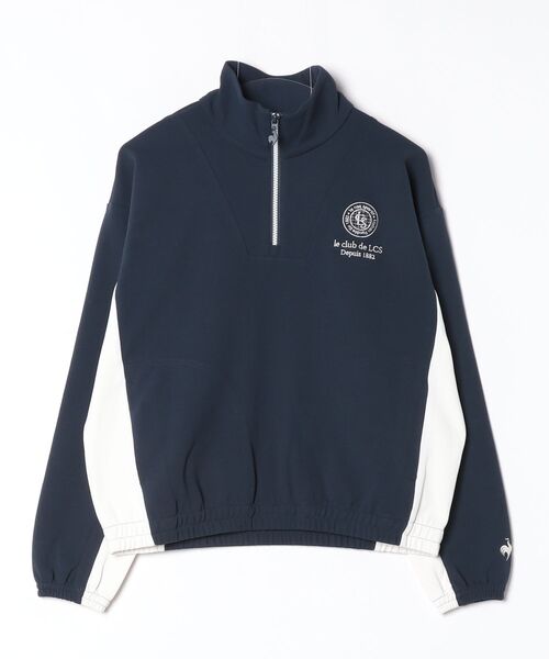 le coq sportif（ルコックスポルティフ）の「防風リブニットアノラックジャケット（その他アウター・レディース・ネイビー/グリーン・L/M）」の2枚目の写真