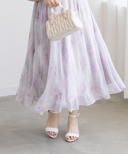 CLETTE(クレット)の「ぼかし花柄ワンピース(ワンピース・レディース・ラベンダー/イエロー・3L/LL/4L)」の11枚目の写真