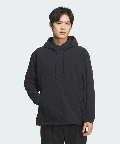 adidas(アディダス)の「クラブ コンシューマー アノラック フードジャケット【adidas Golf/アディダスゴルフ】(ブルゾン・メンズ・ブラック・XX-LARGE/3XL/LARGE/MEDIUM/SMALL/X-LARGE)」の1枚目の写真