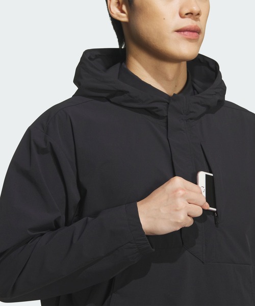 adidas(アディダス)の「クラブ コンシューマー アノラック フードジャケット【adidas Golf/アディダスゴルフ】(ブルゾン・メンズ・ブラック・XX-LARGE/3XL/LARGE/MEDIUM/SMALL/X-LARGE)」の5枚目の写真