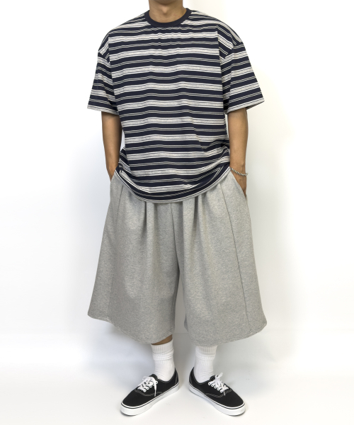 PACIENCIA（パシエンシア）の「コンフォートストライプオーバーサイズ半袖NAVY（Tシャツ/カットソー・メンズ・その他・LARGE/X-LARGE/XX-LARGE）」の2枚目の写真