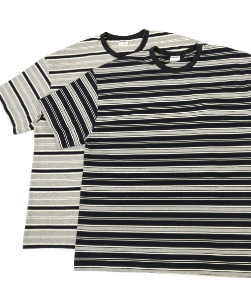 PACIENCIA（パシエンシア）の「コンフォートストライプオーバーサイズ半袖NAVY（Tシャツ/カットソー・メンズ・その他・LARGE/X-LARGE/XX-LARGE）」の8枚目の写真