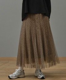 ドットチュールスカート チュールスカート ドット」に該当する