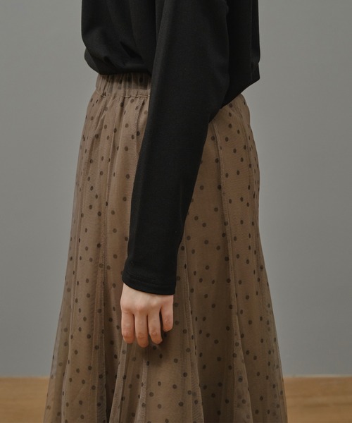 Nunc.(ヌンク)の「ドットプリントチュールスカート(スカート・レディース・ブラウン/ブラック・38)」の16枚目の写真