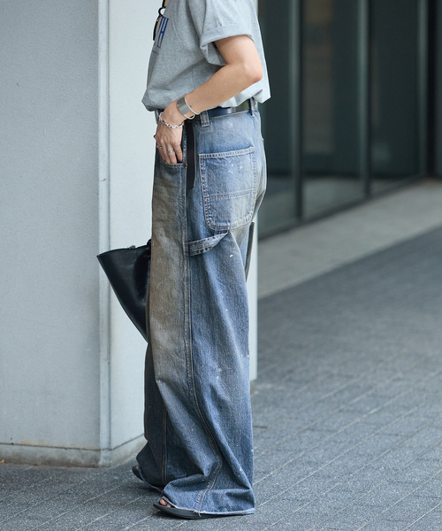 JOURNAL STANDARD(ジャーナルスタンダード)の「10.7OZ DENIM PAINTER パンツ(デニムパンツ・レディース・ブルー系その他・42/36/40/38)」の17枚目の写真
