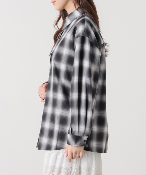 Honeys(ハニーズ)の「2wayゆるシャツ(シャツ/ブラウス・レディース・ブラック系その他2/ブラウン系その他2/ホワイト系その他2・L/LL/M/S)」の8枚目の写真