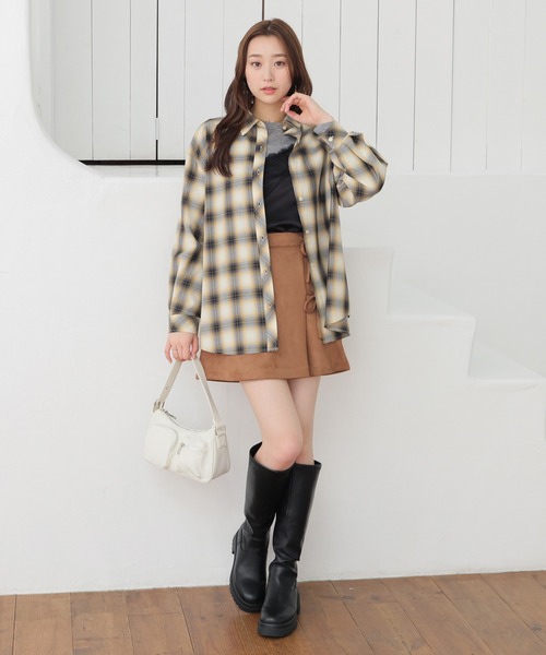 Honeys(ハニーズ)の「2wayゆるシャツ(シャツ/ブラウス・レディース・ブラック系その他2/ブラウン系その他2/ホワイト系その他2・L/LL/M/S)」の15枚目の写真