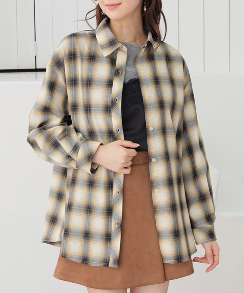 Honeys(ハニーズ)の「2wayゆるシャツ(シャツ/ブラウス・レディース・ブラック系その他2/ブラウン系その他2/ホワイト系その他2・L/LL/M/S)」の17枚目の写真
