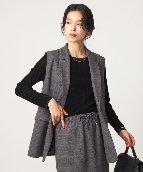 green label relaxing(グリーンレーベルリラクシング)の「シアー フロッキー ラメ ロングスリーブ プルオーバー(Tシャツ/カットソー・レディース・その他1・FREE)」の5枚目の写真