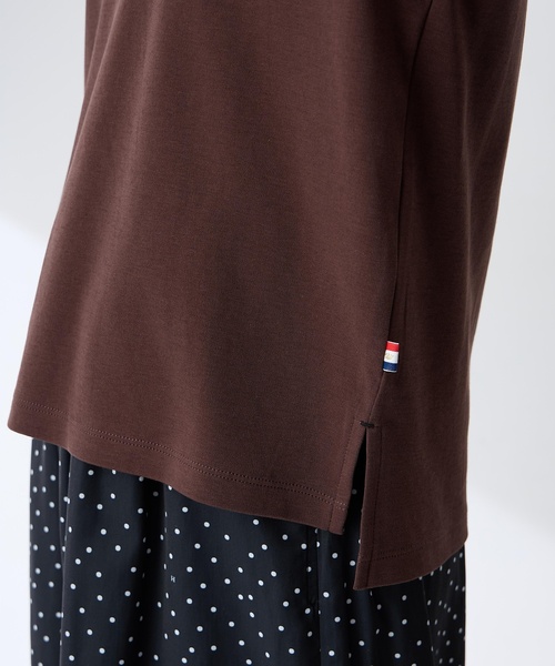Petit Honfleur（プチオンフルール）の「レースロゴプリントTシャツ【接触冷感・UVカット・オーガニックコットンブレンド】（Tシャツ/カットソー・レディース・ネイビー/アイボリー/ブラウン・M/L）」の17枚目の写真