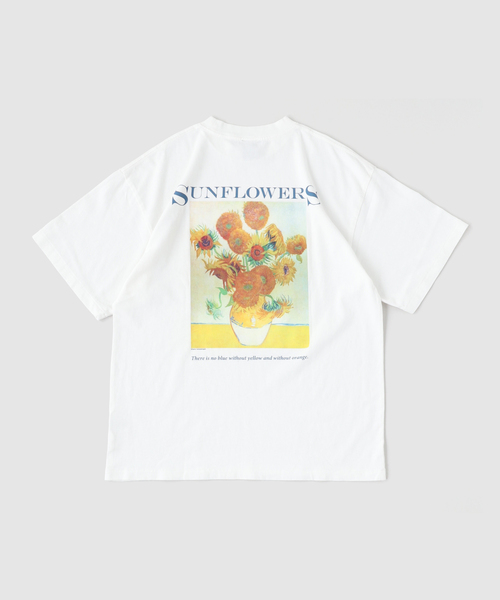 417 EDIFICE(フォーワンセブンエディフィス)の「NOT OEM Sunflowers TEE(Tシャツ/カットソー・メンズ・ネイビー/ホワイト・LARGE/MEDIUM)」の3枚目の写真