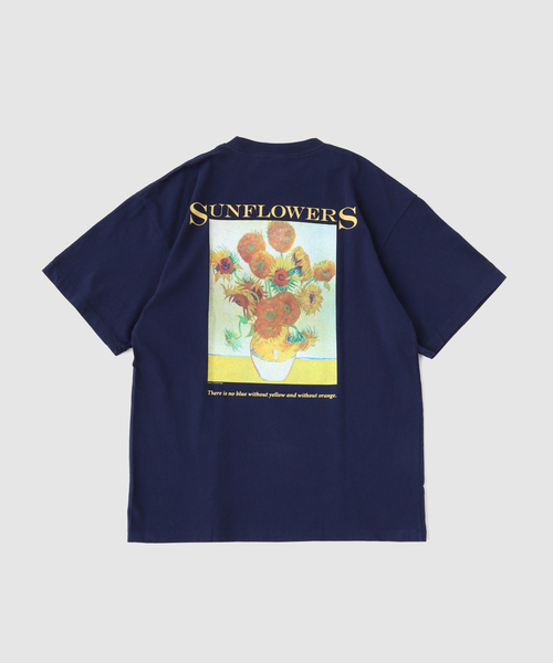 417 EDIFICE(フォーワンセブンエディフィス)の「NOT OEM Sunflowers TEE(Tシャツ/カットソー・メンズ・ネイビー/ホワイト・LARGE/MEDIUM)」の4枚目の写真