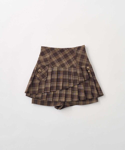 Belle Charme(ベルシャルム)の「【Belle Charme】Button Flap Pleats Skirt(スカート・レディース・ベージュ/ブラック/ブラウン・FREE)」の7枚目の写真