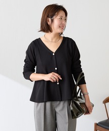 インフルエンサーMatsusita企画/前後2WAY/ワッフルペプラムカットソー