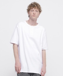 AVIREX | 《DAILY/デイリー》BIG SIZE RIB S/S HENLEY NECK T-SHIRT / ビックサイズ リブ 半袖 ヘンリーネック Tシャツ / AVIREX / アヴィレックス(Tシャツ/カットソー)
