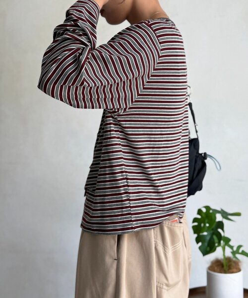 CPCM(シーピーシーエム)の「シャーリングカットカーディガン(Tシャツ/カットソー・レディース・アイボリー/ブラウン/グレー/ネイビー・FREE)」の13枚目の写真