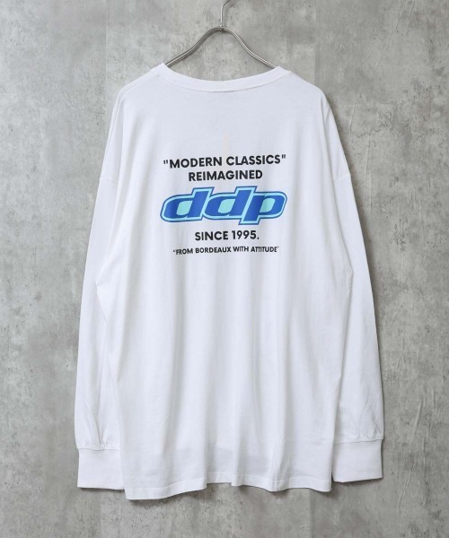 ddp（ディーディーピー）の「DDP プリントBIGロンT（Tシャツ/カットソー・メンズ・ブラック系1/ブラック/ネイビー/チャコールグレー/オフホワイト/ブラック系3/ホワイト系1/オレンジ/ダークグリーン/ライトグレー系1/ブラック系2/ホワイト系2/ネイビー系1/ホワイト系3/グレー系1・M/XL/L）」の2枚目の写真