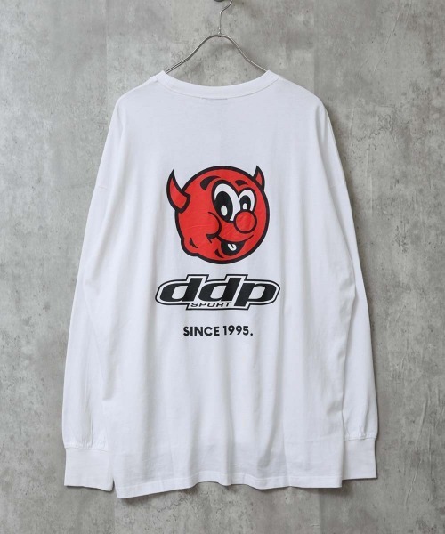 ddp（ディーディーピー）の「DDP プリントBIGロンT（Tシャツ/カットソー・メンズ・ブラック系1/ブラック/ネイビー/チャコールグレー/オフホワイト/ブラック系3/ホワイト系1/オレンジ/ダークグリーン/ライトグレー系1/ブラック系2/ホワイト系2/ネイビー系1/ホワイト系3/グレー系1・M/XL/L）」の4枚目の写真