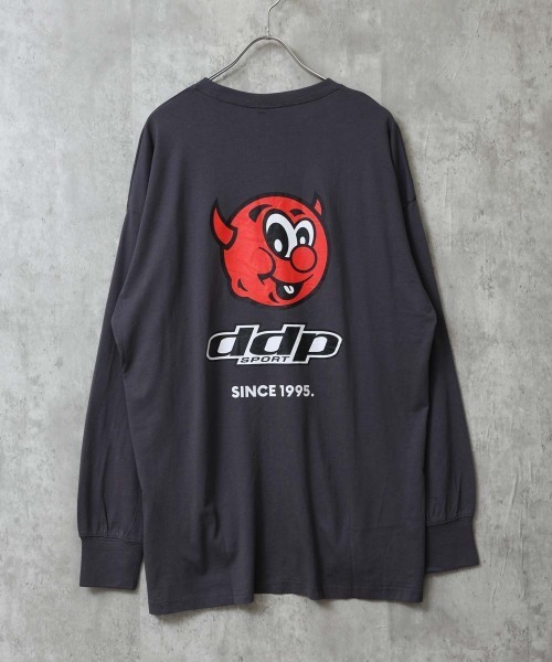 ddp（ディーディーピー）の「DDP プリントBIGロンT（Tシャツ/カットソー・メンズ・ブラック系1/ブラック/ネイビー/チャコールグレー/オフホワイト/ブラック系3/ホワイト系1/オレンジ/ダークグリーン/ライトグレー系1/ブラック系2/ホワイト系2/ネイビー系1/ホワイト系3/グレー系1・M/XL/L）」の11枚目の写真
