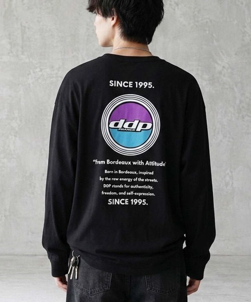 ddp（ディーディーピー）の「DDP プリントBIGロンT（Tシャツ/カットソー・メンズ・ブラック系1/ブラック/ネイビー/チャコールグレー/オフホワイト/ブラック系3/ホワイト系1/オレンジ/ダークグリーン/ライトグレー系1/ブラック系2/ホワイト系2/ネイビー系1/ホワイト系3/グレー系1・M/XL/L）」の5枚目の写真