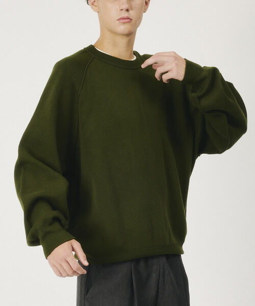 限定展開 Relax Fit リラックスフィット スウェットライク クルーネック ニット