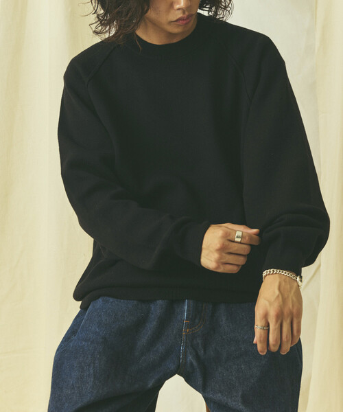 FREAK'S STORE(フリークスストア)の「限定展開 Relax Fit リラックスフィット スウェットライク クルーネック ニット(ニット/セーター・メンズ・チャコールグレー/レッド/ブラウン/ブラック/イエロー/グレー/ネイビー・LARGE/MEDIUM)」の13枚目の写真