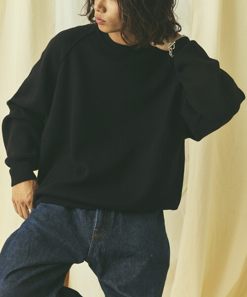 FREAK'S STORE(フリークスストア)の「限定展開 Relax Fit リラックスフィット スウェットライク クルーネック ニット(ニット/セーター・メンズ・チャコールグレー/レッド/ブラウン/ブラック/イエロー/グレー/ネイビー・LARGE/MEDIUM)」の15枚目の写真