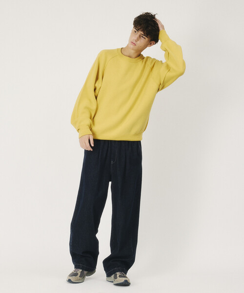 FREAK'S STORE(フリークスストア)の「限定展開 Relax Fit リラックスフィット スウェットライク クルーネック ニット(ニット/セーター・メンズ・チャコールグレー/レッド/ブラウン/ブラック/イエロー/グレー/ネイビー・LARGE/MEDIUM)」の8枚目の写真