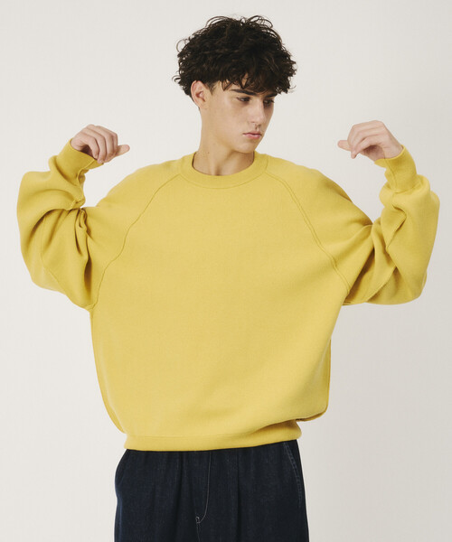 FREAK'S STORE(フリークスストア)の「限定展開 Relax Fit リラックスフィット スウェットライク クルーネック ニット(ニット/セーター・メンズ・チャコールグレー/レッド/ブラウン/ブラック/イエロー/グレー/ネイビー・LARGE/MEDIUM)」の10枚目の写真