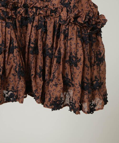 crinkle crinkle crinkle（クリンクルクリンクルクリンクル）の「crinkle crinkle crinkle/3D embroidery leopard cami(セットアップ可)（キャミソール・レディース・ブラウン・FREE）」の5枚目の写真