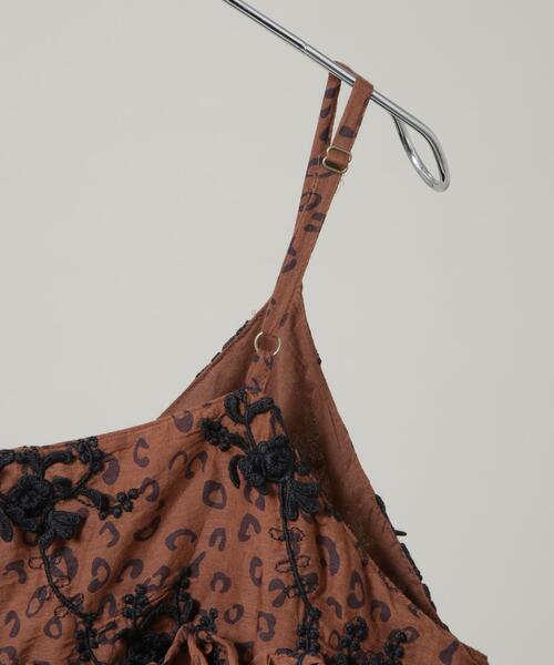 crinkle crinkle crinkle（クリンクルクリンクルクリンクル）の「crinkle crinkle crinkle/3D embroidery leopard cami(セットアップ可)（キャミソール・レディース・ブラウン・FREE）」の6枚目の写真