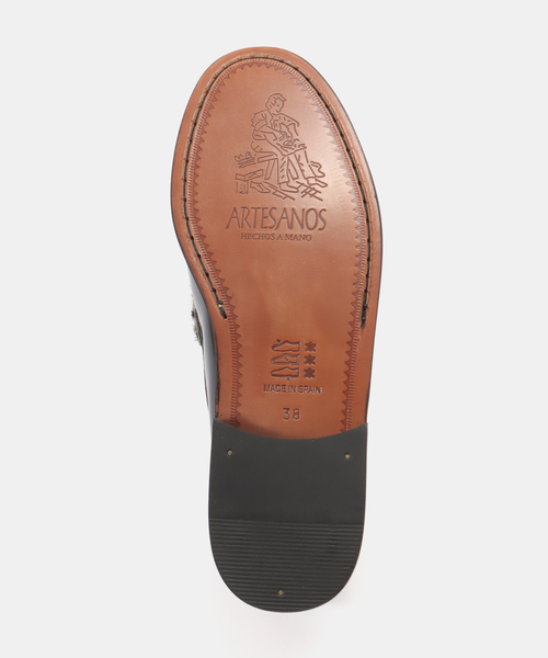 Spick & Span(スピックアンドスパン)の「ARTESANOS / アルテサノス 別注レザーコンビローファー(ローファー・レディース・ブラック・38/37/36)」の7枚目の写真
