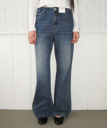 CLASSIC BOOT CUT DENIM PANTS BLUE