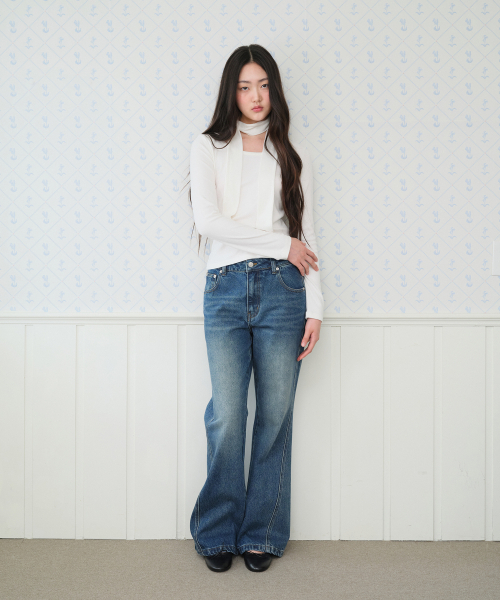 AMESWORLDWIDE(アメスワールドワイド)の「CLASSIC BOOT CUT DENIM PANTS BLUE(デニムパンツ・レディース・その他・SMALL/MEDIUM/LARGE)」の8枚目の写真