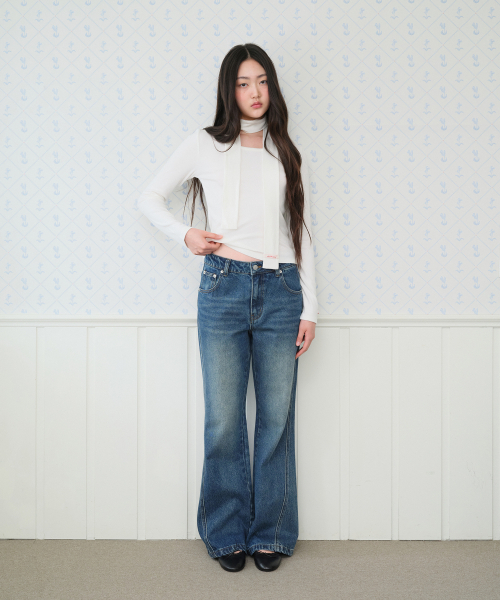 AMESWORLDWIDE(アメスワールドワイド)の「CLASSIC BOOT CUT DENIM PANTS BLUE(デニムパンツ・レディース・その他・SMALL/MEDIUM/LARGE)」の7枚目の写真