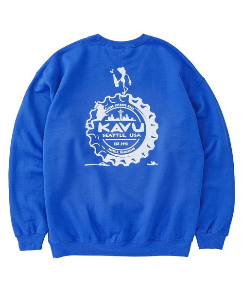 KAVU（カブー）の「KAVU/カブー Crown Frog Sweat/クラウンフロッグスウェット（スウェット・メンズ・ダークグリーン/ロイヤルブルー・MEDIUM/LARGE/X-LARGE）」の2枚目の写真
