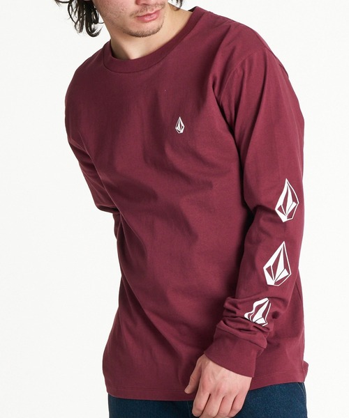 VOLCOM(ボルコム)の「VOLCOM メンズ TRUE TO THIS LS ロンT 【2026年秋冬モデル】/ボルコムバックプリント長袖袖プリントロゴロンT(Tシャツ/カットソー・メンズ・バーガンディー/ホワイト/チャコールグレー・MEDIUM/LARGE/X-LARGE)」の3枚目の写真