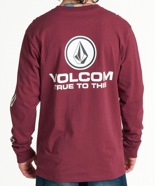 VOLCOM(ボルコム)の「VOLCOM メンズ TRUE TO THIS LS ロンT 【2026年秋冬モデル】/ボルコムバックプリント長袖袖プリントロゴロンT(Tシャツ/カットソー・メンズ・バーガンディー/ホワイト/チャコールグレー・MEDIUM/LARGE/X-LARGE)」の5枚目の写真