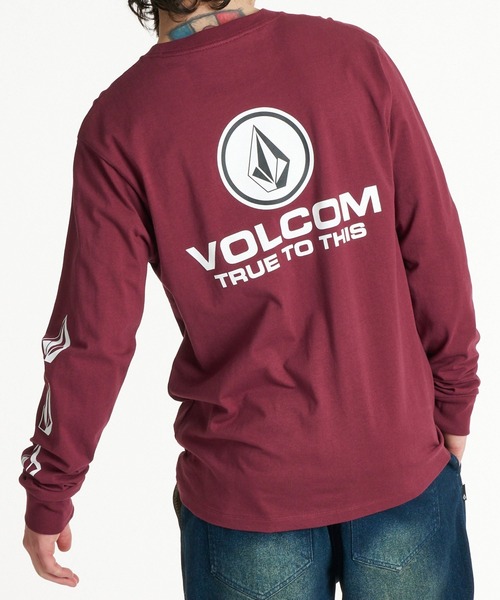 VOLCOM(ボルコム)の「VOLCOM メンズ TRUE TO THIS LS ロンT 【2026年秋冬モデル】/ボルコムバックプリント長袖袖プリントロゴロンT(Tシャツ/カットソー・メンズ・バーガンディー/ホワイト/チャコールグレー・MEDIUM/LARGE/X-LARGE)」の6枚目の写真