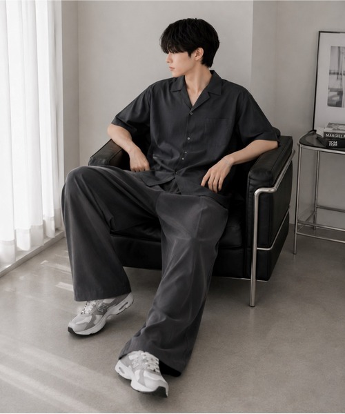 VIBGYOR(ヴィブジョー)の「【Bls】 【ZM】【Bling Leads】ツイルワイドパンツ(BL)(その他パンツ・メンズ・ブラック/グリーン・FREE)」の10枚目の写真