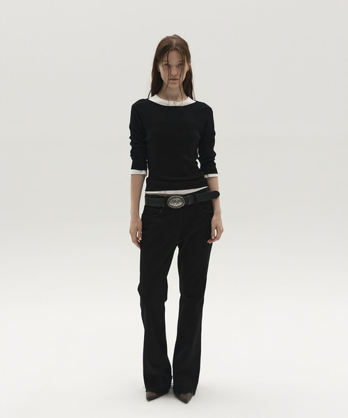 LCDC TM(エルシーディーシーティーエム)の「ESSENTIAL BLACK DENIM (BLACK)(デニムパンツ・レディース・その他・SMALL/MEDIUM)」の1枚目の写真