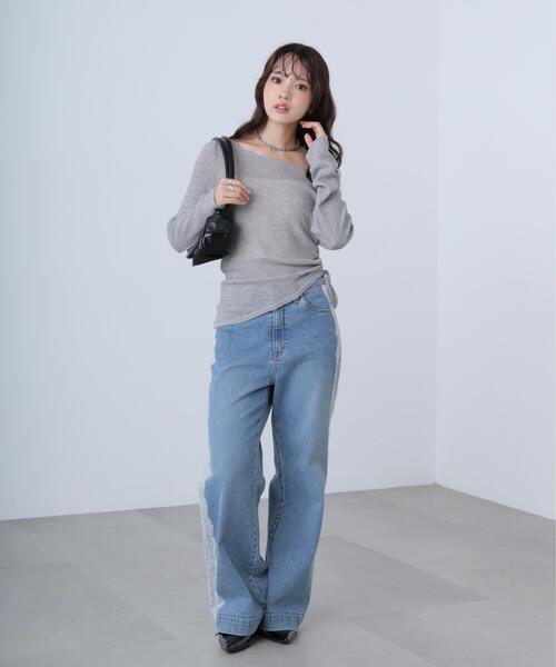 FREE'S MART（フリーズマート）の「メランジドロストシャーリングカットソー（Tシャツ/カットソー・レディース・ブラック/ブラウン/グレー/ホワイト系その他・FREE）」の21枚目の写真