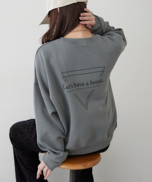 Remind me and forever（リマインドミーアンドフォーエバー）の「【WEB限定】トライアングルロゴプルオーバー（スウェット・レディース・ブラウン/ブルー/スミクロ/ベージュ/ライトベージュ・FREE）」の13枚目の写真