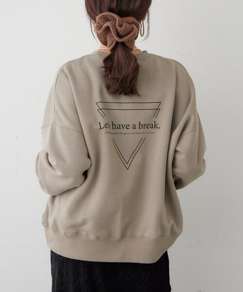 Remind me and forever（リマインドミーアンドフォーエバー）の「【WEB限定】トライアングルロゴプルオーバー（スウェット・レディース・ブラウン/ブルー/スミクロ/ベージュ/ライトベージュ・FREE）」の22枚目の写真