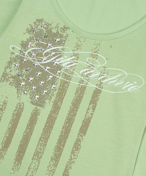 GILAARCHIVE(ギラアーカイブ)の「USA STAR CROP LONG SLEEVE_SAGE GREEN(Tシャツ/カットソー・レディース・その他・FREE)」の6枚目の写真