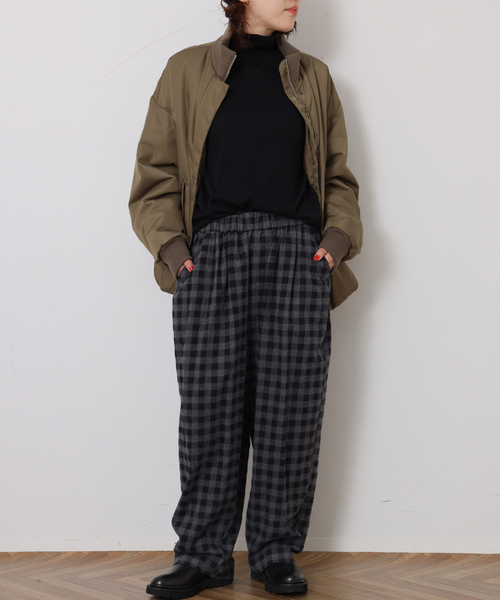 JOURNAL STANDARD LUXE(ジャーナルスタンダード ラックス)の「シャギーチェック イージーパンツ(その他パンツ・レディース・チャコールグレー/ブラック・FREE)」の11枚目の写真
